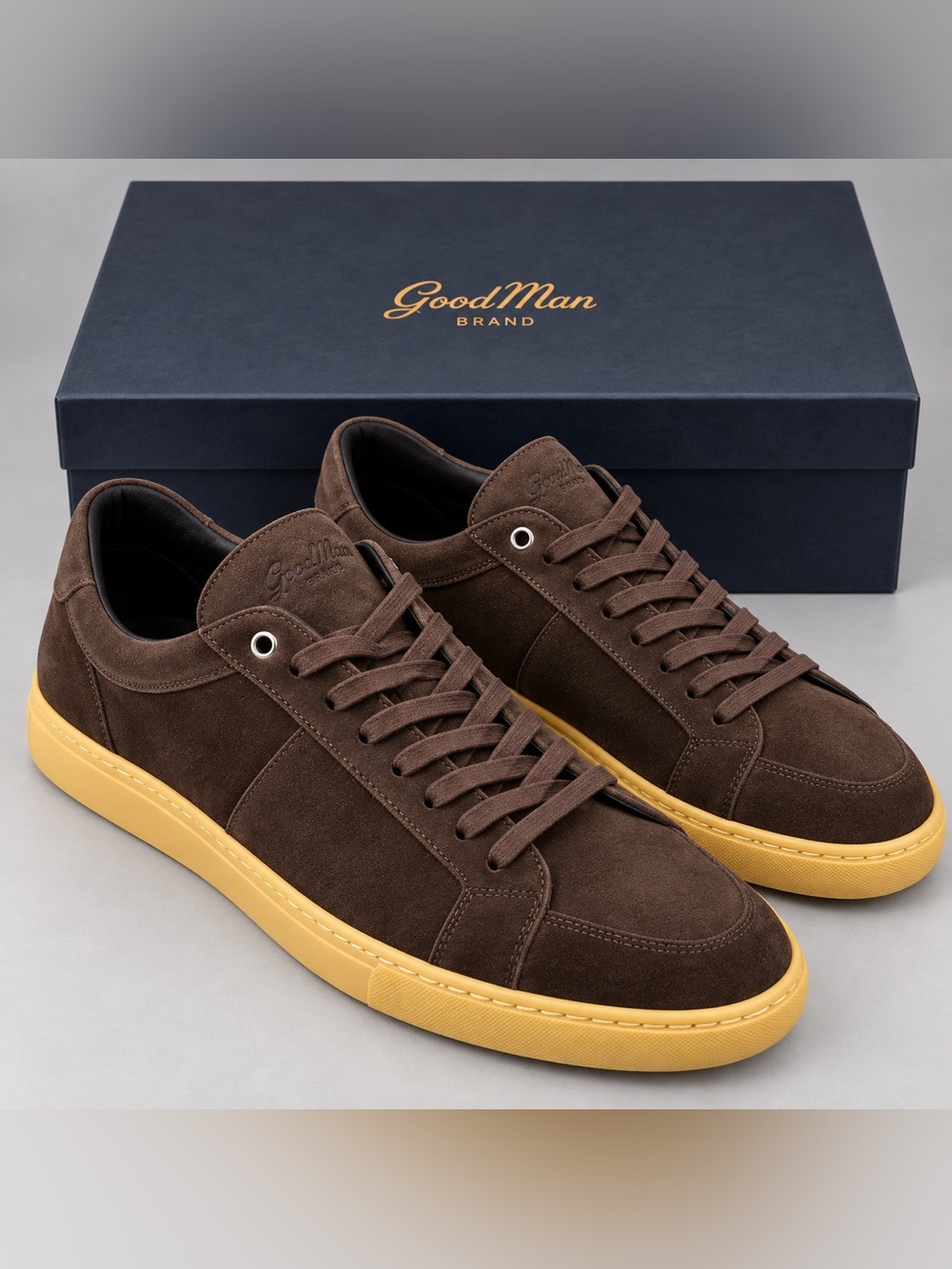 Good Man Brand Brown Suede Gum Sole Sneakers Men’s 9.5 New